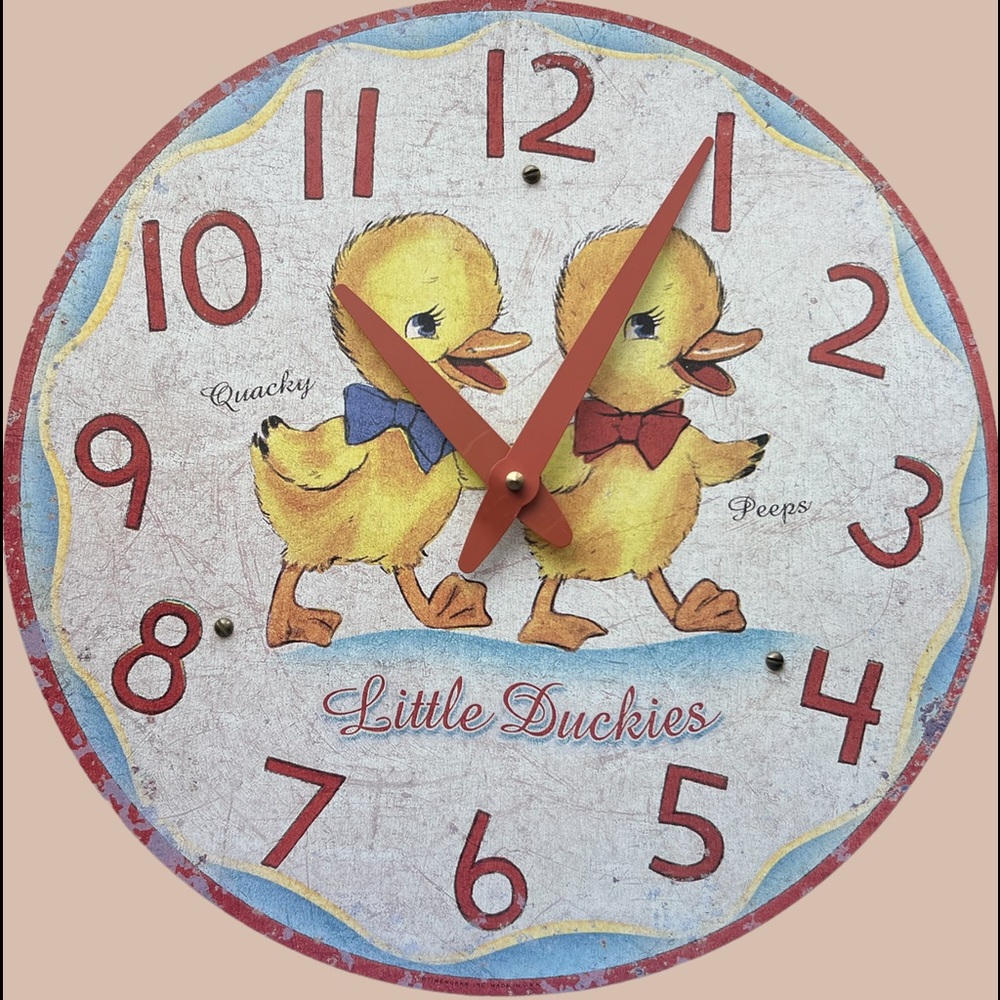 Timeworks Storytime Vintage Style Wall Clock 13”